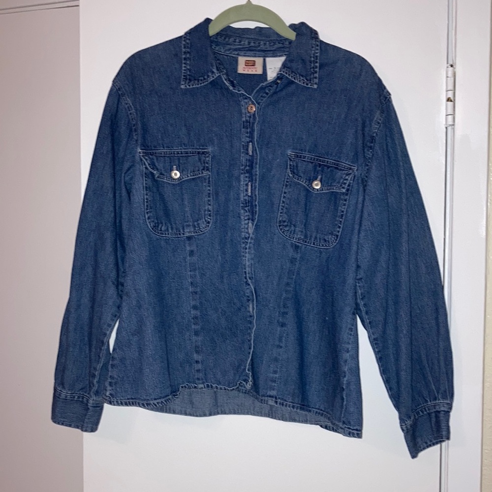 vintage faded glory denim button up